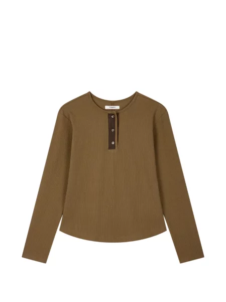 Top Tomboy prążkowany brązowy