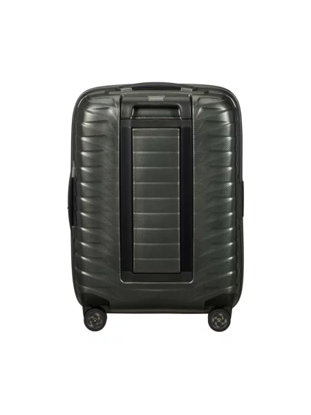 Lniana walizka Samsonite zielona