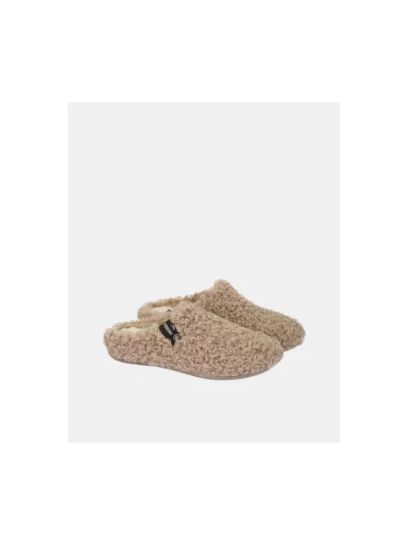 Verbenas papucs YORK CURLY bézs barna