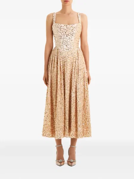 Rochie midi Post Meridiem cu paiete până la genunchi de costum