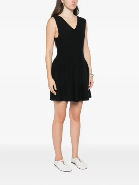 Rochie mini Lisa Yang cu decolteu în V negru