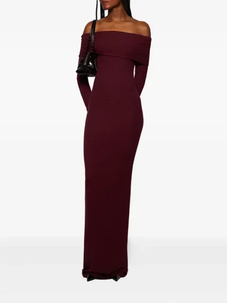 Rochie maxi Eterne lungă de costum roșu