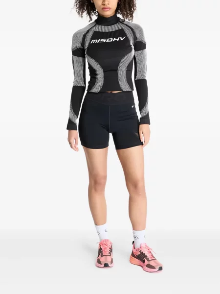 Top sport Nike din fleece plisat fără mâneci alb