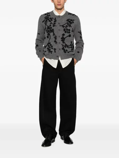 Cardigan Baziszt cu model floral gri