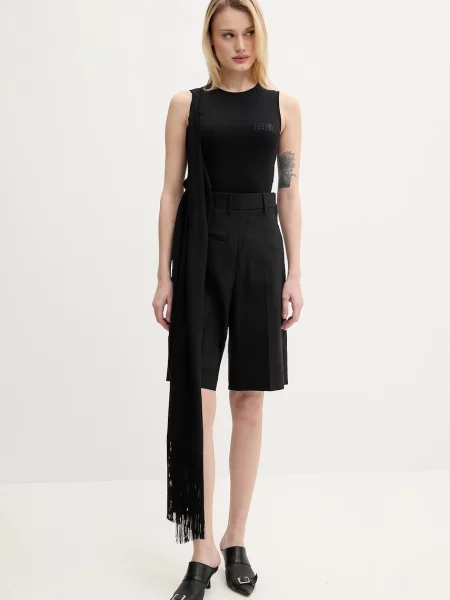 Однотонна блуза Mm6 Maison Margiela чорна