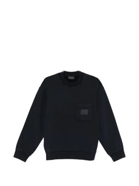 Hanorac crewneck Emporio Armani negru