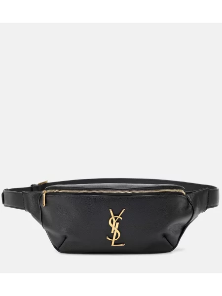 Curea Saint Laurent din piele clasică negru