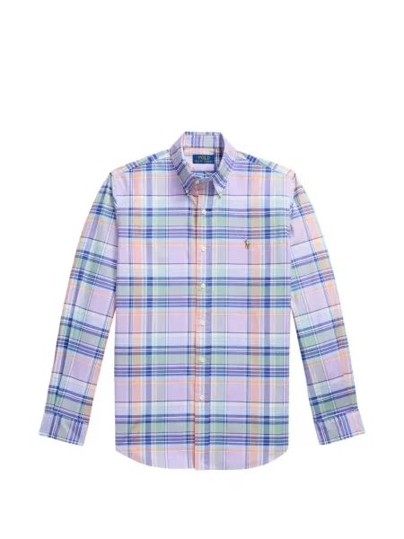 Czapka z daszkiem Polo Ralph Lauren w kratkę z twillu biznesowa niebieska