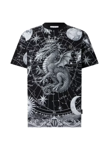 Tricou Philipp Plein cu imagine negru