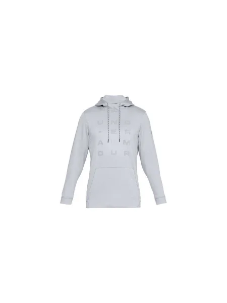 Hanorac cu glugă Under Armour din fleece alb