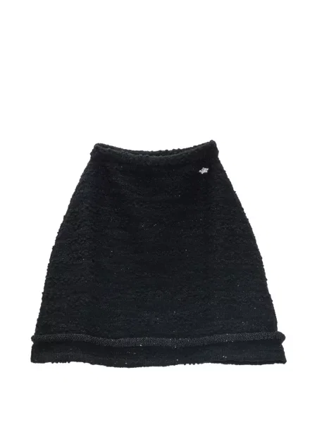 Bouclé fusta mini Genny cu paiete negru