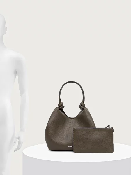 Кожаная сумка шоппер Dkny