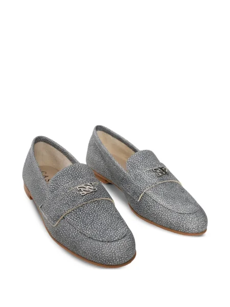 Pantofi loafer Casadei din piele gri