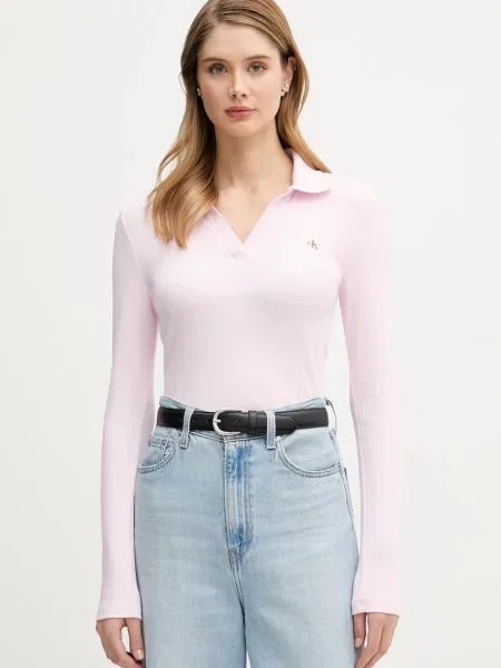 Calvin Klein Jeans longsleeve różowa