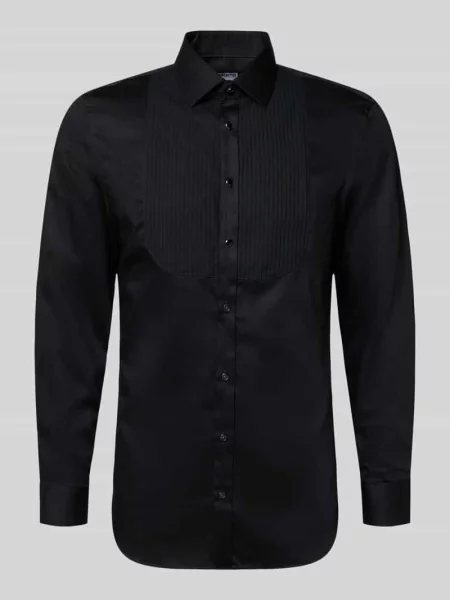 Koszula biznesowa o kroju slim fit z bawełny Jake*s czarna