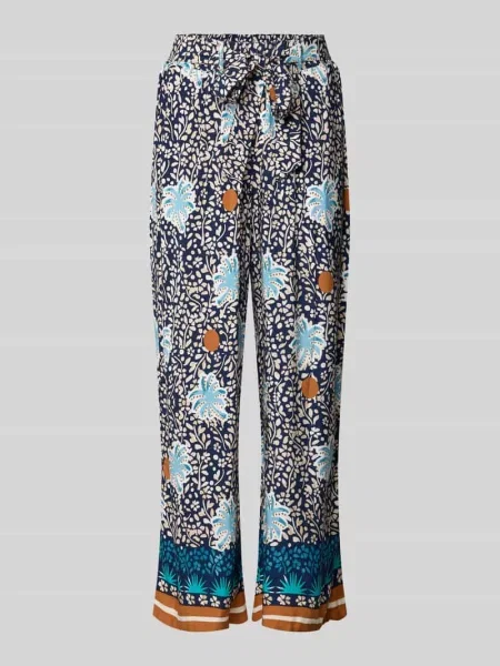 More & More Spodnie Kobiety niebieski|wielokolorowy wzorzysty 34 niebieskie