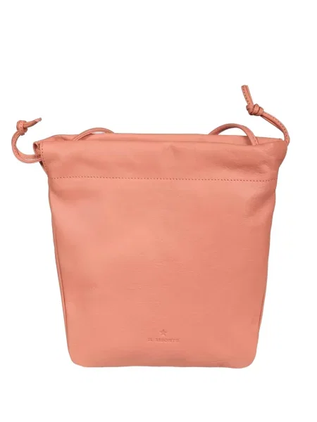 Geantă bucket Il Bisonte din piele roz