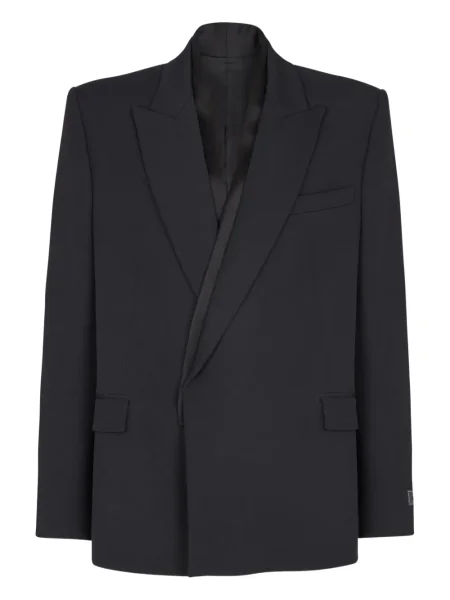 Sacou Balmain de lână negru