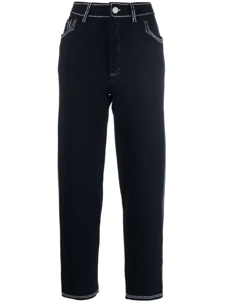 Pantaloni Barrie cu talie înaltă albastru