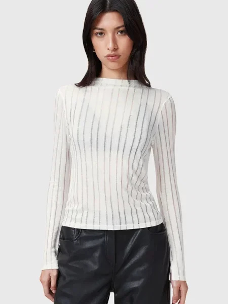 Bluză Allsaints alb