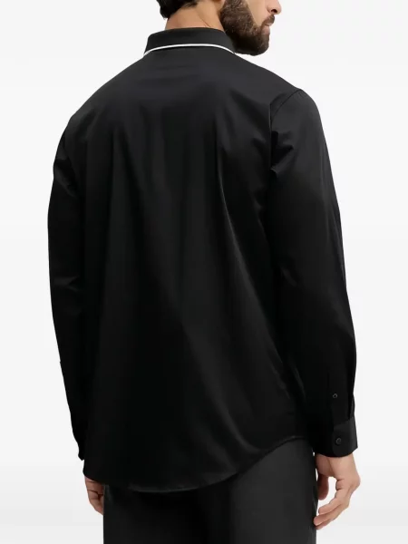 Gulerat cămașă Armani Exchange negru