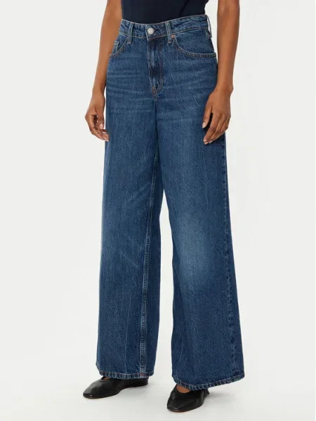 Tommy Hilfiger Blugi Bleumarin Wide Leg