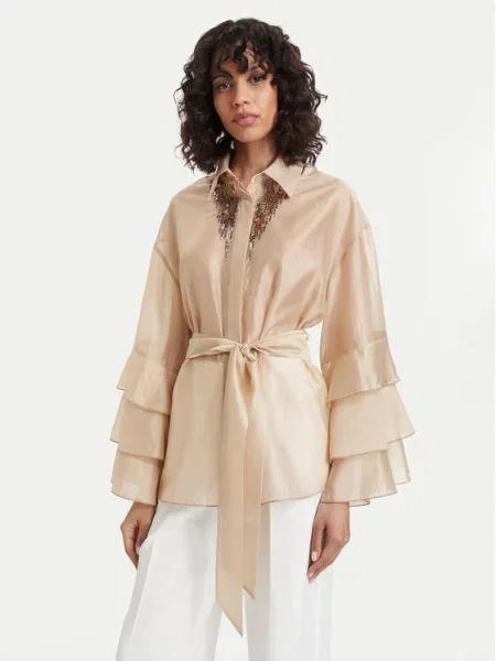 ACCESS FASHION Cămașă deschis bej