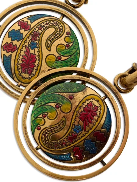 Cercei Etro cu model paisley auriu