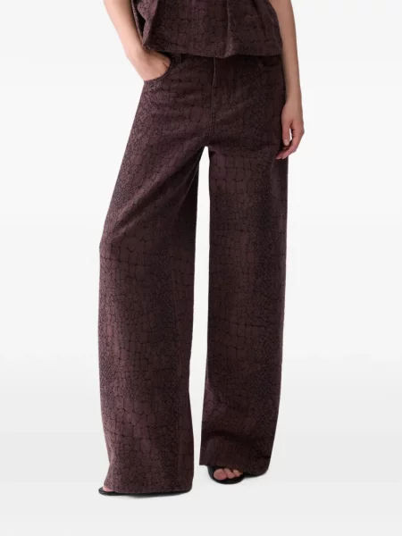 Pantaloni Liu Jo din jacard maro