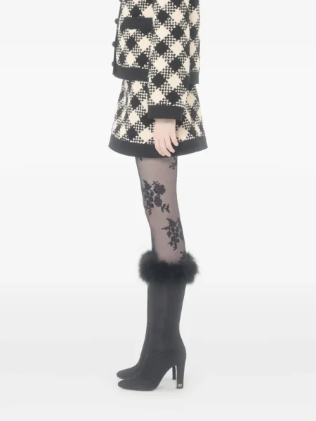 Fusta mini Valentino Garavani din tweed negru
