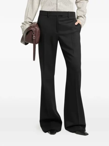 Pantaloni Courreges de lână negru