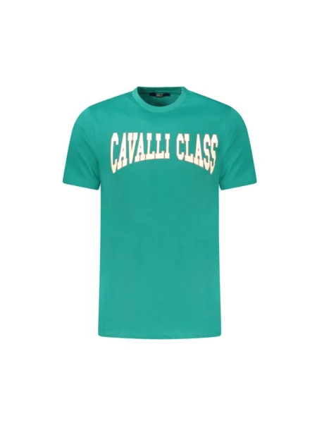 Koszulka Cavalli Class z krótkim rękawem zielona