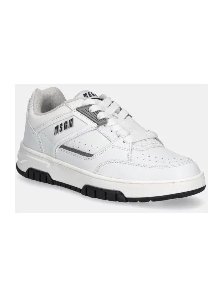 Sneakersy Msgm skórzane białe