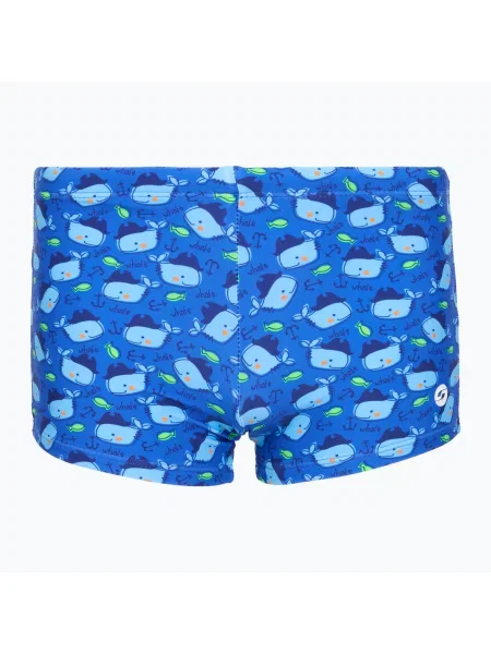 Boxeri de înot pentru copii RAS Whale Trunks denim blue albastru