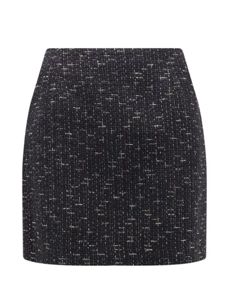 Fusta mini Tagliatore din tweed negru