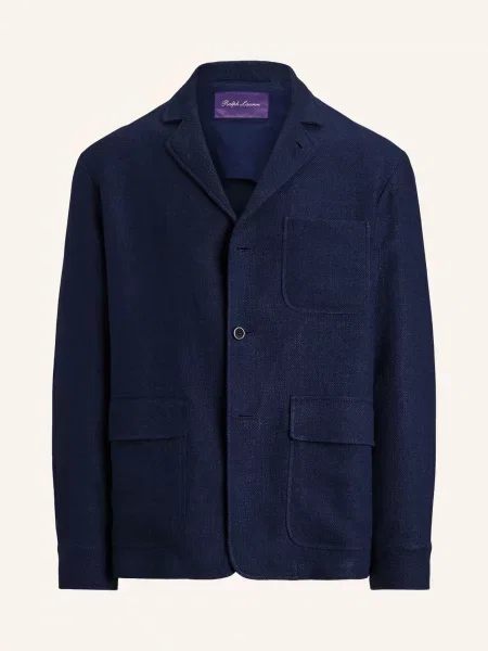 Ralph Lauren Purple Label Sako Shirley Regular Fit Z Lnu tmavě modrá