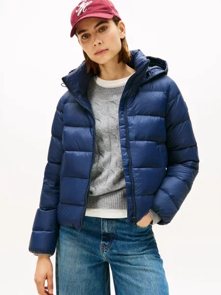 Tommy Hilfiger kurtka pikowana Kobiety jednolity M niebieski
