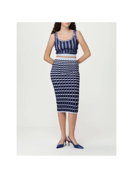 Top Elisabetta Franchi niebieski