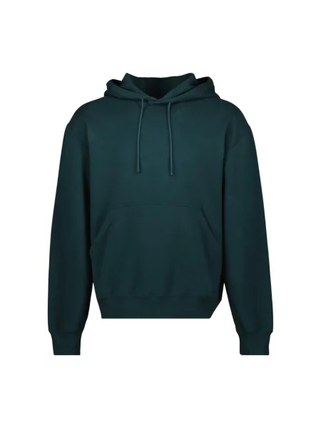 Haftowana bluza z kapturem Saint Laurent z kapturem zielona