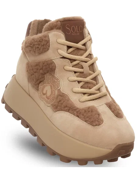 Futro Solo Soprani Couture zamszowe brązowe