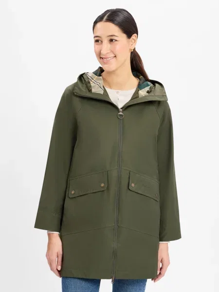 Barbour płaszcz funkcjonalny Heron Kobiety jednolity 40 zielony