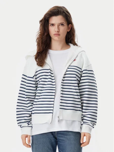 Džínsová bunda Tommy Jeans s autogramom biela