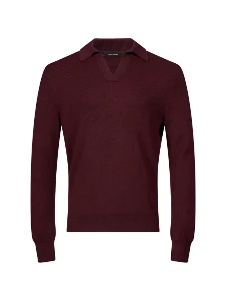 Gulerat tricou polo Tagliatore tricotate roșu
