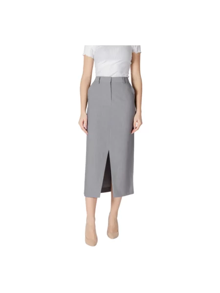 Spódnica midi Ichi do kolan biała