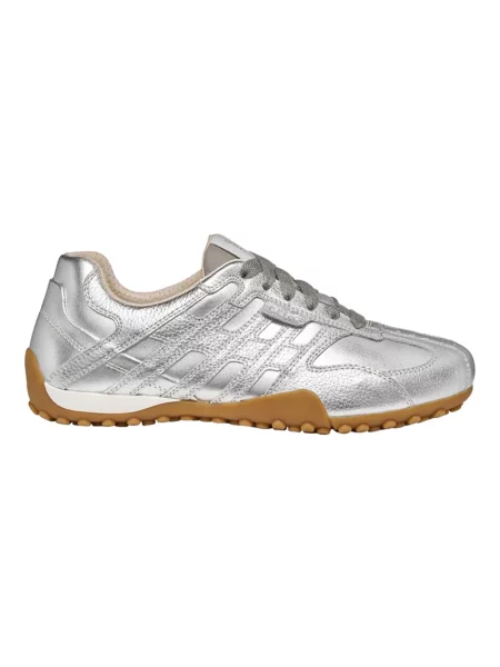 Sneakersy Geox w wężowy wzór szare