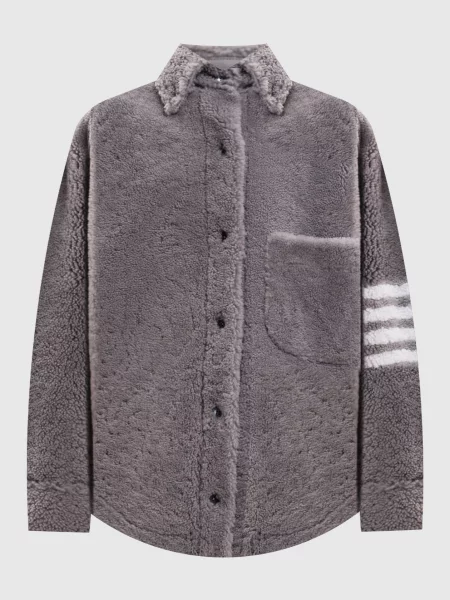 Пальто Thom Browne серое