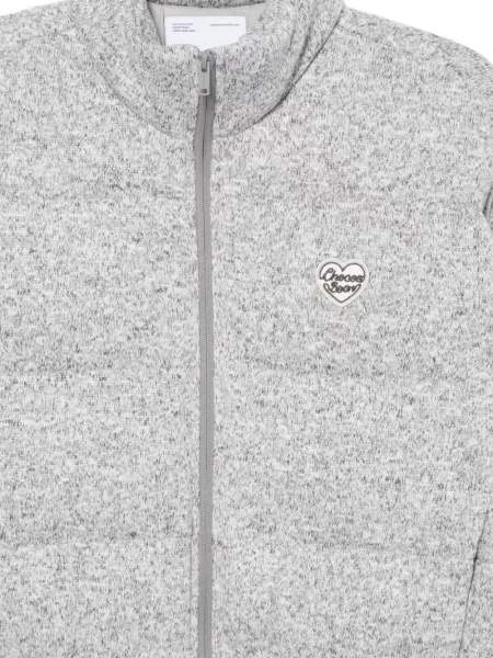 Geacă cu puf Chocoolate cu broderie gri