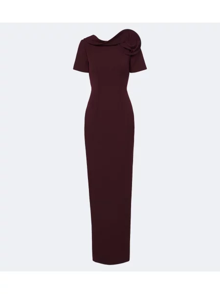 Rochie midi Roland Mouret cu model floral cu aplicații