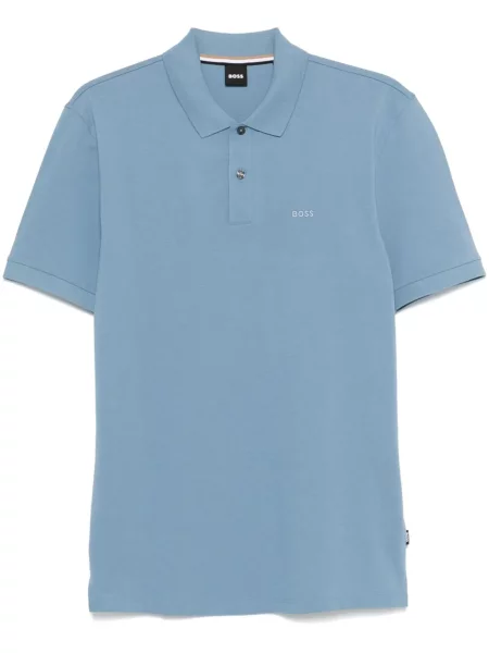 Polo Boss cu broderie albastru