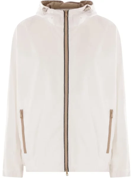 Geacă de vânt Brunello Cucinelli cu glugă alb